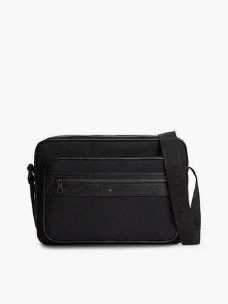 Tommy Hilfiger Logo Mixed Texture Crossbody Messenger Bag