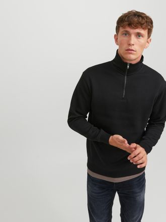 Jack & Jones JJEBRADLEY SWEAT HALF ZIP NOOS, mit Troyer Kragen