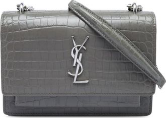 Saint Laurent Pre-owned Saint Laurent Mini Croc Embossed Leather Monogram Sunset Wallet on Chain Ladies RLWCL2IQYJ078VYH