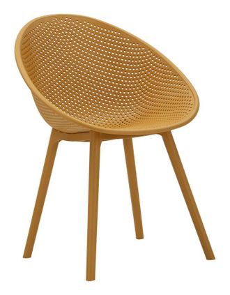 Mauro Ferretti Silla Ibiza Mostaza Set De 2 Piezas Cm 59x59x83 (altura Del Asiento Cm 45)