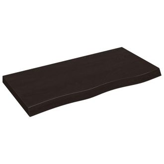 vidaXL Vidaxl - Estante Pared Madera Roble Tratada Marr&oacute;n Oscuro 100x50x(2-6)cm