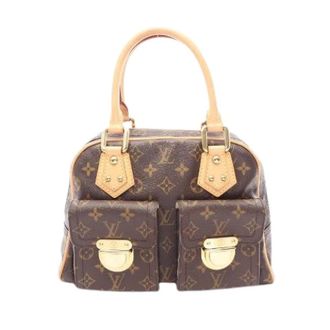 Louis Vuitton Pre-owned Manhattan PM Monogram Handtas - Dames - Pre-owned - Bruin - Maat: ONE Size Leer