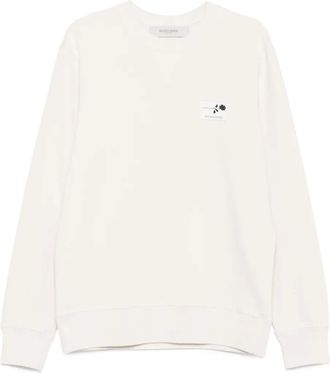 Golden Goose Felpa in cotone con decorazione rose - Toni neutri