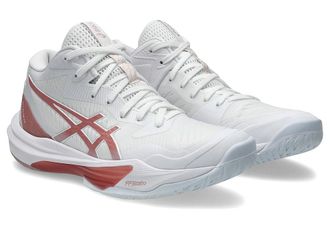 Asics Sky Elite FF MT 3 Womens Volleyball Shoes White/Morganite : 10.5 B - Medium, Synthetic
