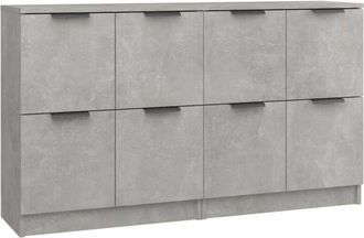 vidaXL Sideboards 2 pcs Concrete Grey 60x30x70 cm Engineered Wood Vidaxl