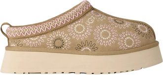 UGG Tazz Sun Stitch - Dames - Pantoffels - Bruin - 36 EU - Su&egrave;de - Schoenen