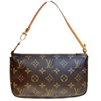 Louis Vuitton Pre-owned Shoulder Bags, female, Brown, Size: ONE SIZE Pre-owned Pochette Accessoires Monogram Tote Bag