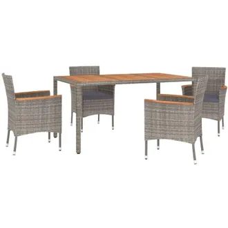 vidaXL Furniture Limited - Set Comedor De Jard&iacute;n 5 Piezas Con Cojines