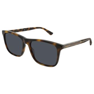Gucci Vierkante Zonnebril - Heren - Zonnebrillen - Bruin - 57 MM - Accessoires