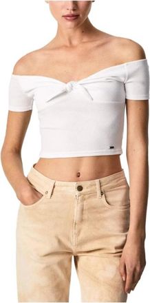 Pepe Jeans London Beth Top - Dames - Blouses - Wit - L - Polyester - Overhemden