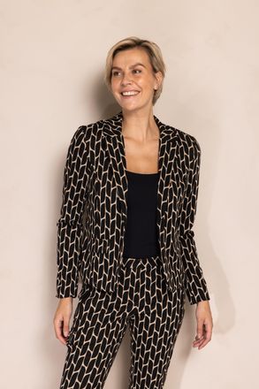 Zhrill Kurzblazer »ZHBETSY« grafisches Allover-Muster, tailliert