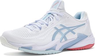 Asics Court FF 3 Womens Shoes White/Sky : 9.5 B - Medium, Synthetic/Textile