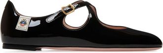 Bally patent ballerina shoes - women - Patent Calf Leather/Calf Leather/Calf Leather - 38.5 - Black
