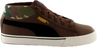 Puma S Mid Rugged Brown Leather Mens Trainers 356919 03