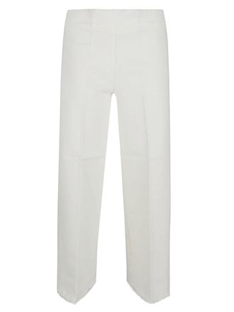 Avenue Montaigne Womens Cropped Frayed Denim Trousers