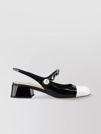 Miu Miu leather slingback pumps