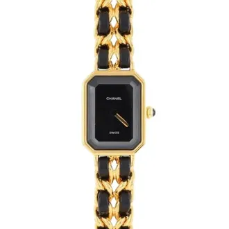 Chanel Vintage, unisex, Zwart, ONE Size, Leer, Pre-owned Metal watches