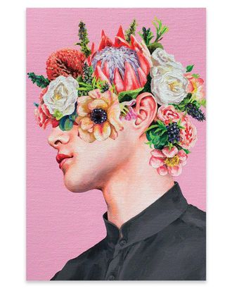 iCanvas Icanvas Flower Face Ii Print On Acrylic Glass By Oleksandr Balbyshev