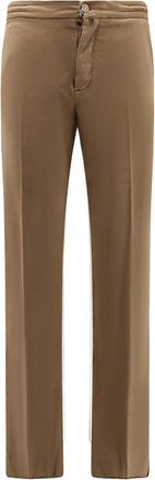 Kiton Lyocell trousers with drawstring waist