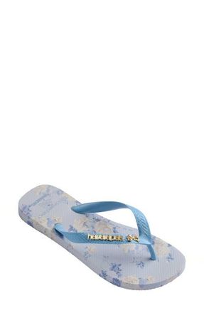 Havaianas x LoveShackFancy Top Everblooming Rosettes Flip Flop in Beige at Nordstrom, Size 11