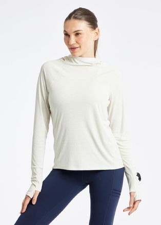 Oiselle Womens Flyout Chill Hoodie Khaki 2