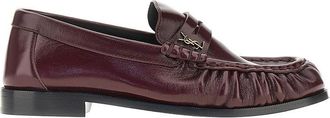 Saint Laurent Leather loafers with Cassandre logo Woman 37+
