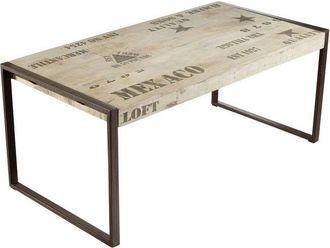 Massivmoebel24 Tavolo Da Pranzo In Legno Di Mango 180x90x76 Mango Naturale Stampato Factory 113