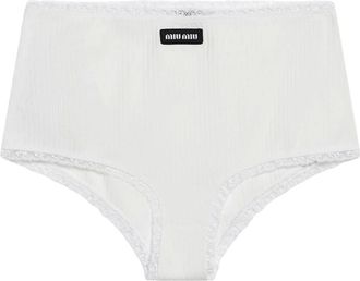 Miu Miu Braguita de Algod&oacute;n - Underwear - Mujer - Blanco - M