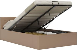 vidaXL Cama Canap&eacute; Hidr&aacute;ulica Sin Colch&oacute;n Capuchino 140x200 Cm