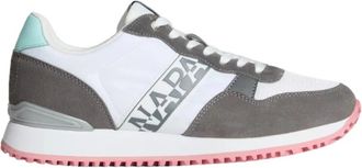 Napapijri Witte Sneakers Astra Similpelle - Dames - Sneakers - Wit - 40 EU - Polyester - Schoenen