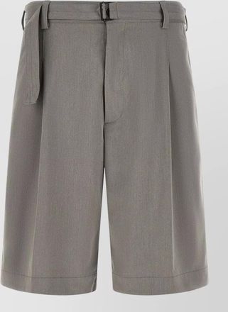 Cellar Door viper bermuda shorts pleats belt loops pockets