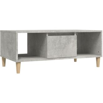 vidaXL Vidaxl - Mesa De Centro Madera Contrachapada Gris Hormig&oacute;n 90x50x36,5 Cm