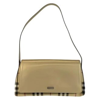 Burberry Pre-owned Shoulder Bags, female, Beige, Size: ONE SIZE Pre-owned Canvas Crossbody Bag