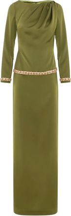 V:PM ATELIER Rebeca verfraaide maxi-jurk - Groen