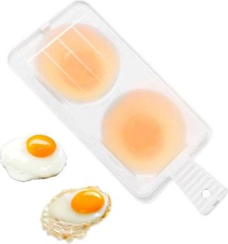 No Brand Cocedor De Huevos Para Microondas - Preparaci&oacute;n De Desayunos - Doble Cavidad - 23 X 10 X 4 Cm - Multicolor