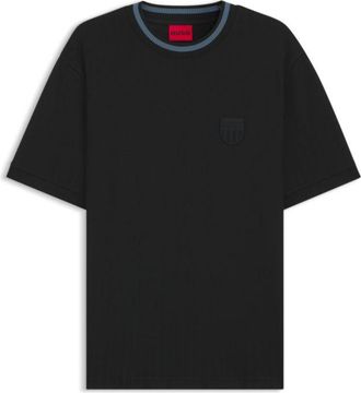 HUGO BOSS Cotton-blend T-shirt with drop-needle stripe