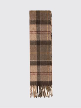 Barbour Sciarpa rettangolare in lana e cashmere con motivo tartan e frange