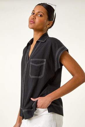Roman Contrast Stitch Shirt