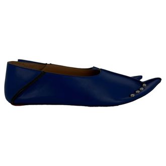 Marni Marni Studded Ballerina Flats van Blauw Leer