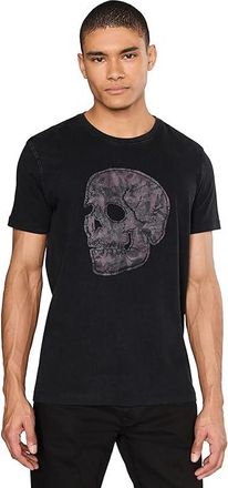 John Varvatos Applique Skull T-Shirts KG7211R25 Mens T Shirt Black : LG, Cotton