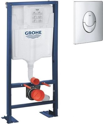GROHE Estructura Soporte Para Inodoro Solido Con Pulsador Cromado - Grohe