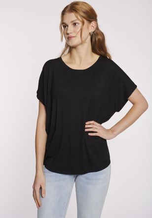 Hailys Kurzarmshirt HAILYS SS M TP Ju44le, Damen, Gr. XS, schwarz, Jersey, Obermaterial: 75% Modal, 25% Polyester, unifarben, figurumspielend Po-bedeckend, R