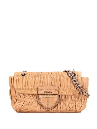 Prada 2000-2025 Nappa Gaufre Flap crossbody bag - Brown