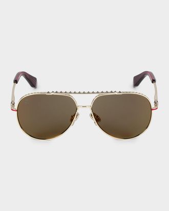 Christian Louboutin Greggo LB0029 61mm Aviator Sunglasses
