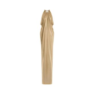Alberta Ferretti Alberta Ferretti, Maxi Dresses, female, Yellow, Size: M Abito Jersey Lurex