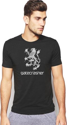 Generic Gate Crasher T-Shirt Music House Dance Rave DJ Nightclub Clubbing (UK, Alpha, M, Regular, Regular, Standard, Black)