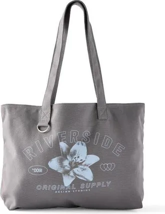 Cotton On Parker Tote Bag in Washed Charcoal Riverside at Nordstrom