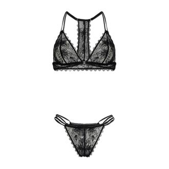 Emporio Armani Sets, female, Black, Size: L Eternal Lace Lingerie Set