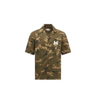 Moncler Printed Cotton Short Sleeve Shirt Multicolor Size XL