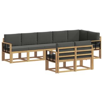 vidaXL Conjunto De Sof&aacute;s De Exterior 8 Pcs Blanco Y Antracita Vidaxl